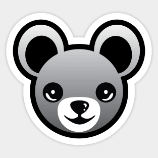 Monochrome Teddy Bear Sticker